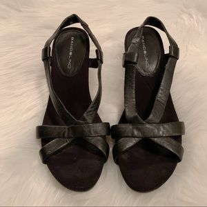 Bandolino Open Toe Slingback Sandal Heels Black 8